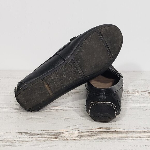 Liz Claiborne Flex Form Black Faux Leather Flat Loafer Driving Moccasin Sz 8.5M - Picture 5 of 8